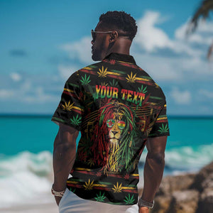 Personalized Dominica One Love Reggae Lion Hawaiian Shirt Caribbean Reggae Spirit