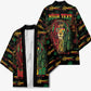 Personalized Dominica One Love Reggae Lion Kimono Caribbean Reggae Spirit