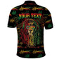 Personalized Dominica One Love Reggae Lion Polo Shirt Caribbean Reggae Spirit
