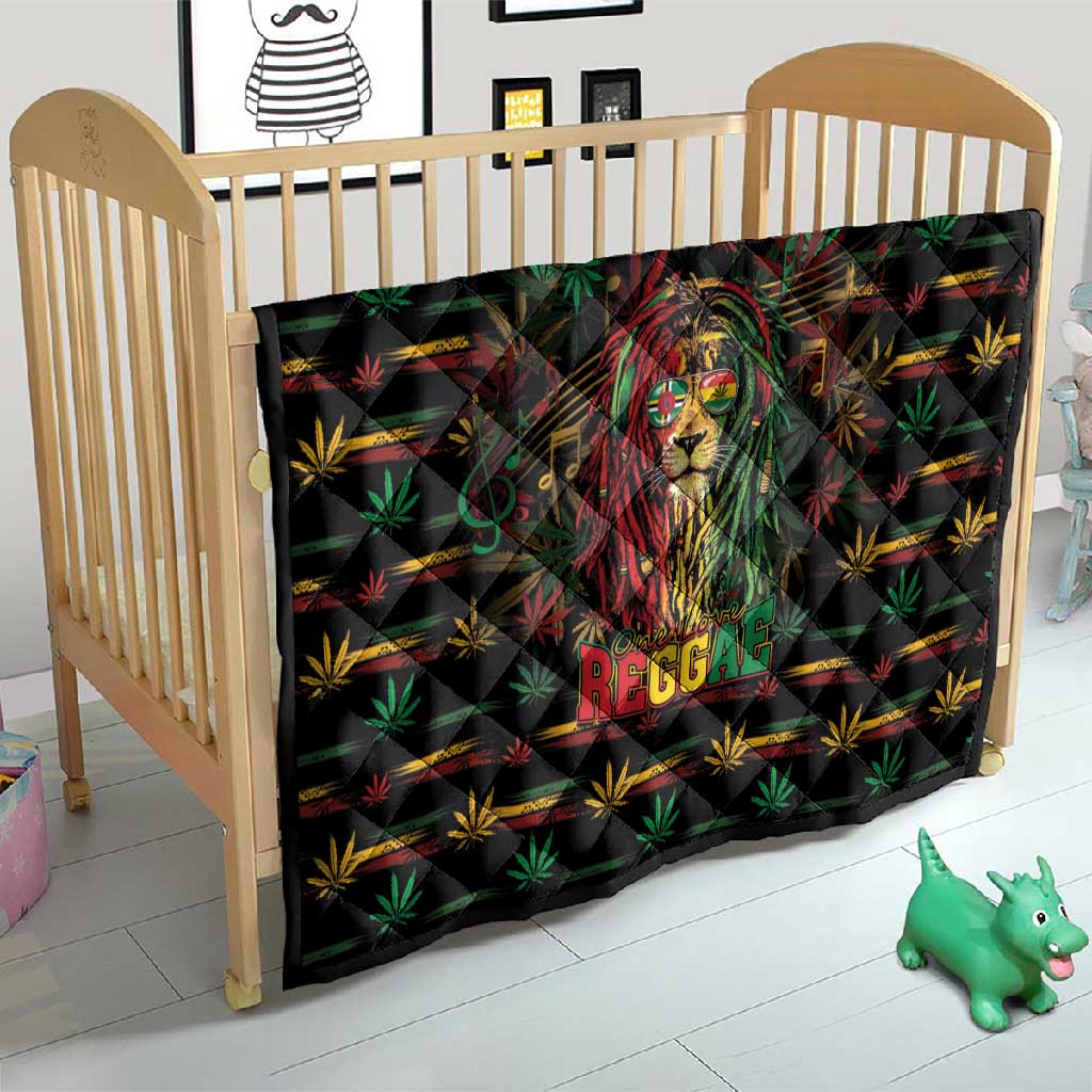 Dominica One Love Reggae Lion Quilt Caribbean Reggae Spirit