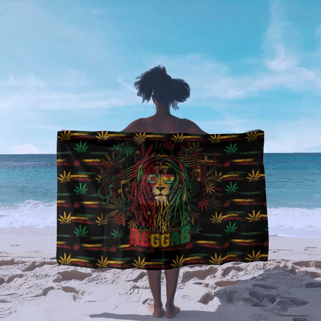 Dominica One Love Reggae Lion Sarong Caribbean Reggae Spirit