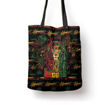 Dominica One Love Reggae Lion Tote Bag Caribbean Reggae Spirit
