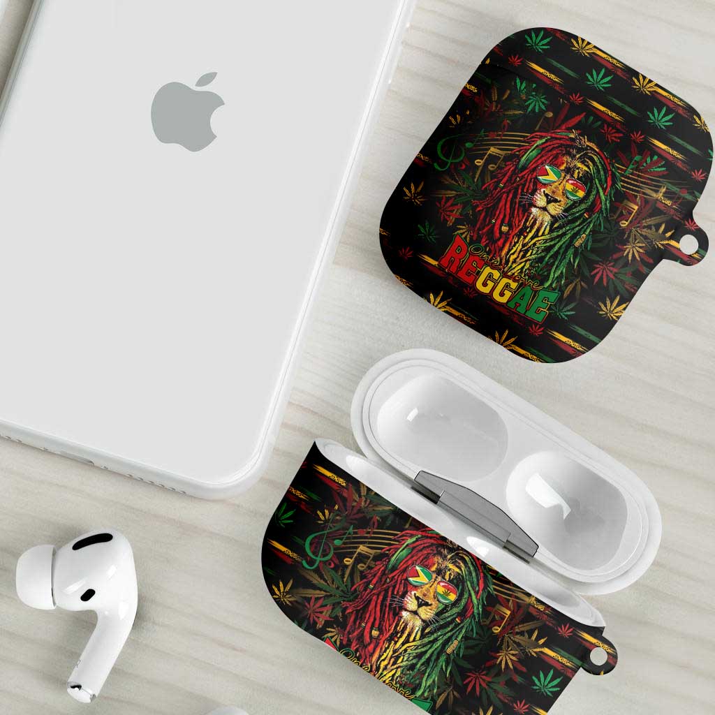 Guyana One Love Reggae Lion AirPods Case Caribbean Reggae Spirit