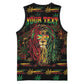 Personalized Guyana One Love Reggae Lion Basketball Jersey Caribbean Reggae Spirit