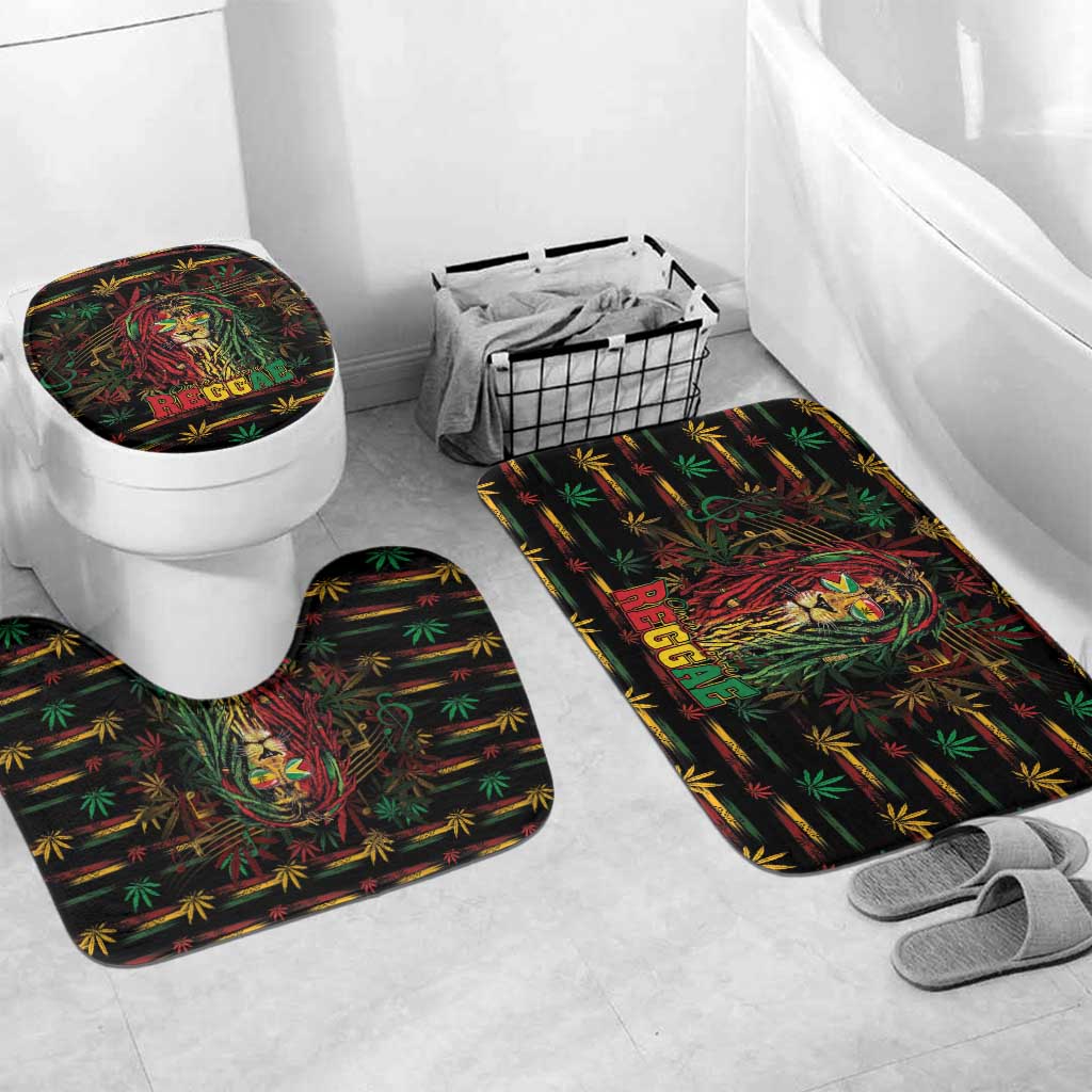 Guyana One Love Reggae Lion Bathroom Set Caribbean Reggae Spirit