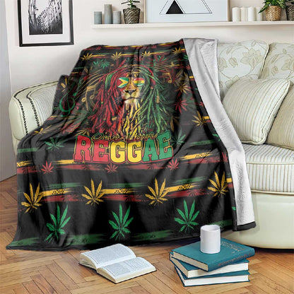Guyana One Love Reggae Lion Blanket Caribbean Reggae Spirit