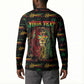 Personalized Guyana One Love Reggae Lion Button Sweatshirt Caribbean Reggae Spirit