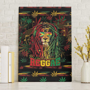 Guyana One Love Reggae Lion Canvas Wall Art Caribbean Reggae Spirit