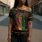 Personalized Guyana One Love Reggae Lion Cross Shoulder Shirt Caribbean Reggae Spirit
