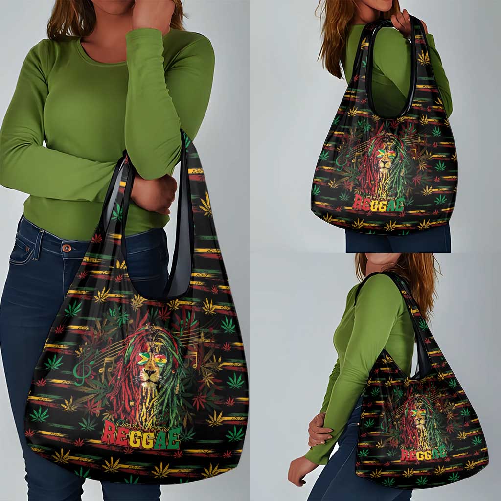 Guyana One Love Reggae Lion Grocery Bag Caribbean Reggae Spirit