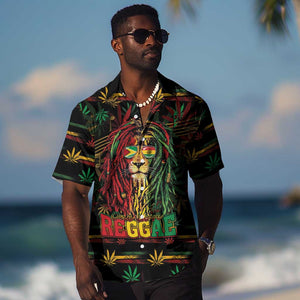 Personalized Guyana One Love Reggae Lion Hawaiian Shirt Caribbean Reggae Spirit