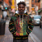 Personalized Guyana One Love Reggae Lion Hoodie Caribbean Reggae Spirit