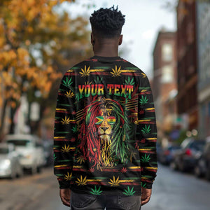 Personalized Guyana One Love Reggae Lion Long Sleeve Shirt Caribbean Reggae Spirit