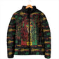 Personalized Guyana One Love Reggae Lion Padded Jacket Caribbean Reggae Spirit
