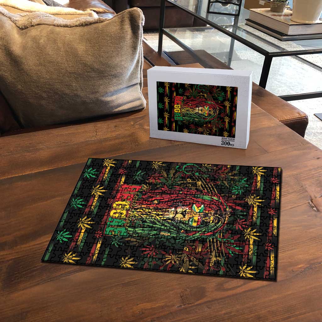Guyana One Love Reggae Lion Puzzle Caribbean Reggae Spirit