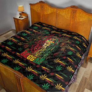 Guyana One Love Reggae Lion Quilt Caribbean Reggae Spirit