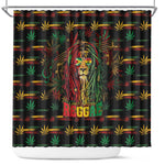 Guyana One Love Reggae Lion Shower Curtain Caribbean Reggae Spirit