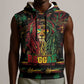 Personalized Guyana One Love Reggae Lion Sleeveless Hoodie Caribbean Reggae Spirit
