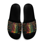 Guyana One Love Reggae Lion Slide Sandals Caribbean Reggae Spirit