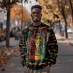 Personalized Guyana One Love Reggae Lion Sweatshirt Caribbean Reggae Spirit