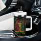 Personalized Guyana One Love Reggae Lion Tumbler With Handle Caribbean Reggae Spirit