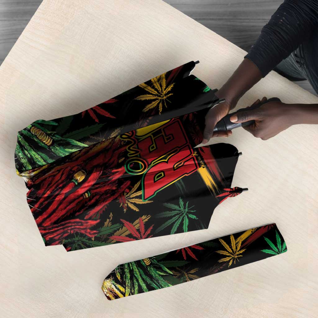 Guyana One Love Reggae Lion Umbrella Caribbean Reggae Spirit