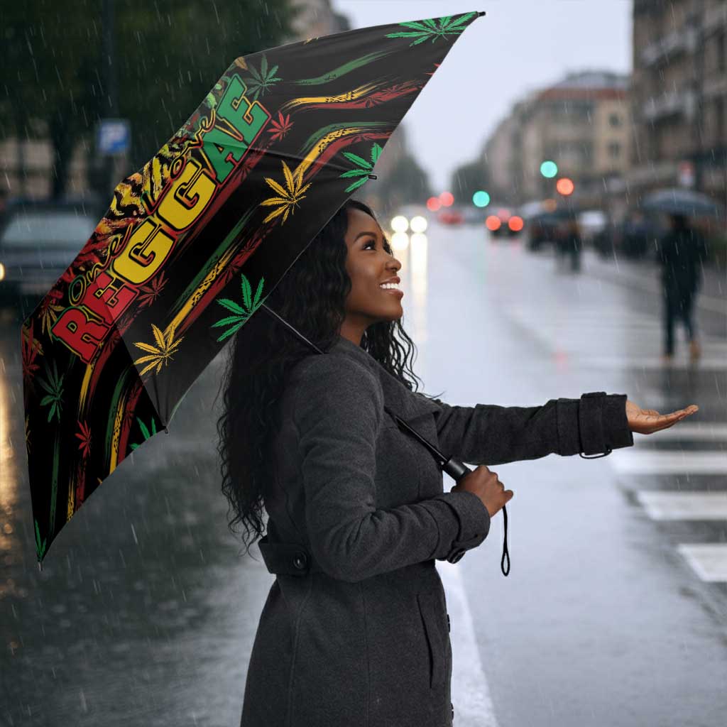 Guyana One Love Reggae Lion Umbrella Caribbean Reggae Spirit