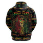 Personalized Guyana One Love Reggae Lion Zip Hoodie Caribbean Reggae Spirit