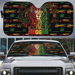 Puerto Rico One Love Reggae Lion Auto Sun Shade Caribbean Reggae Spirit