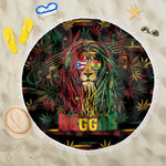 Puerto Rico One Love Reggae Lion Beach Blanket Caribbean Reggae Spirit