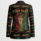 Personalized Puerto Rico One Love Reggae Lion Blazer Caribbean Reggae Spirit