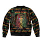 Personalized Puerto Rico One Love Reggae Lion Bomber Jacket Caribbean Reggae Spirit