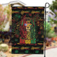 Puerto Rico One Love Reggae Lion Garden Flag Caribbean Reggae Spirit