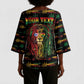 Personalized Puerto Rico One Love Reggae Lion Kimono Sleeve Blouse Caribbean Reggae Spirit