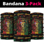 Puerto Rico One Love Reggae Lion Neck Gaiter Caribbean Reggae Spirit
