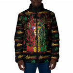 Personalized Puerto Rico One Love Reggae Lion Padded Jacket Caribbean Reggae Spirit