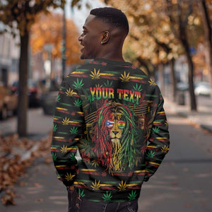 Personalized Puerto Rico One Love Reggae Lion Sweatshirt Caribbean Reggae Spirit
