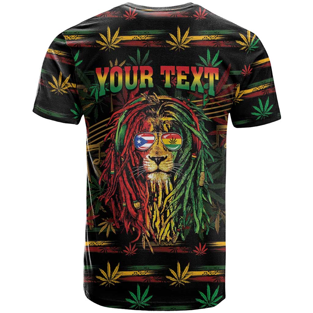 Personalized Puerto Rico One Love Reggae Lion T shirt Caribbean Reggae Spirit