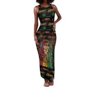 Personalized Puerto Rico One Love Reggae Lion Tank Maxi Dress Caribbean Reggae Spirit