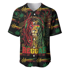 Personalized Trinidad and Tobago One Love Reggae Lion Baseball Jersey Caribbean Reggae Spirit