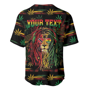 Personalized Trinidad and Tobago One Love Reggae Lion Baseball Jersey Caribbean Reggae Spirit