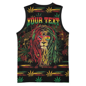 Personalized Trinidad and Tobago One Love Reggae Lion Basketball Jersey Caribbean Reggae Spirit