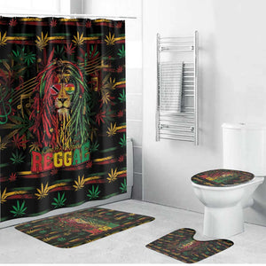 Trinidad and Tobago One Love Reggae Lion Bathroom Set Caribbean Reggae Spirit