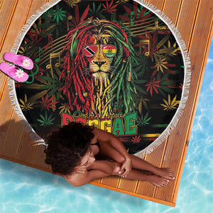 Trinidad and Tobago One Love Reggae Lion Beach Blanket Caribbean Reggae Spirit