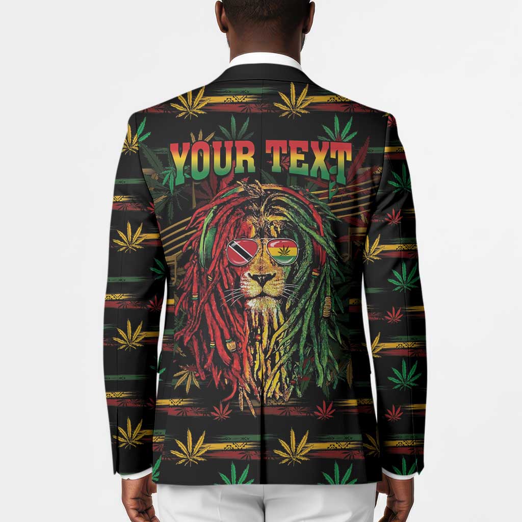 Personalized Trinidad and Tobago One Love Reggae Lion Blazer Caribbean Reggae Spirit