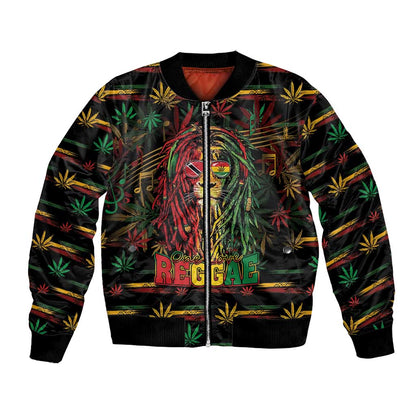 Personalized Trinidad and Tobago One Love Reggae Lion Bomber Jacket Caribbean Reggae Spirit