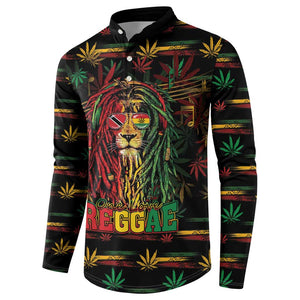 Personalized Trinidad and Tobago One Love Reggae Lion Button Sweatshirt Caribbean Reggae Spirit
