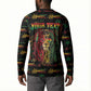 Personalized Trinidad and Tobago One Love Reggae Lion Button Sweatshirt Caribbean Reggae Spirit