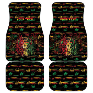 Personalized Trinidad and Tobago One Love Reggae Lion Car Mats Caribbean Reggae Spirit