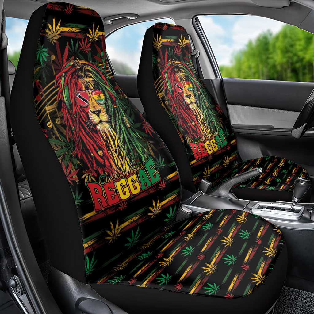 Trinidad and Tobago One Love Reggae Lion Car Seat Cover Caribbean Reggae Spirit